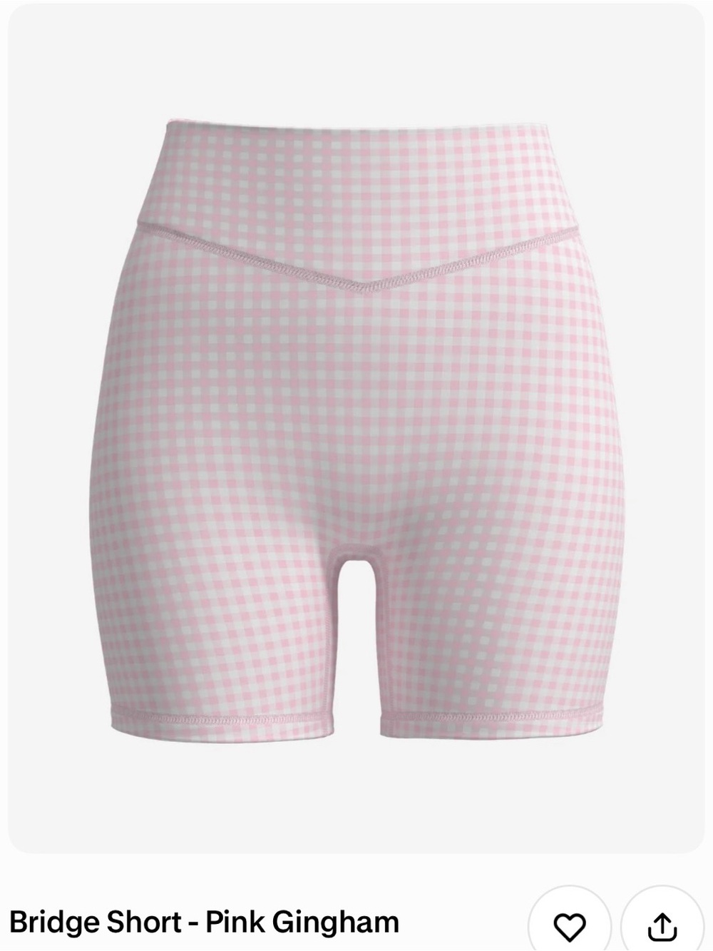 Liaison the Label Pink Gingham Bridge Shorts
